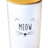 КерамикАрт бокс керамический для хранения корма для кошек MEOW 1700мл, белый