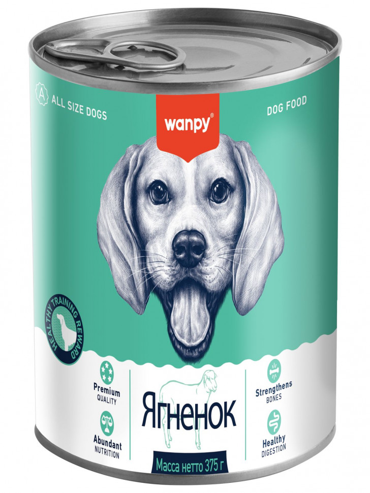 Wanpy Dog Консервы для собак из ягненка 375 г