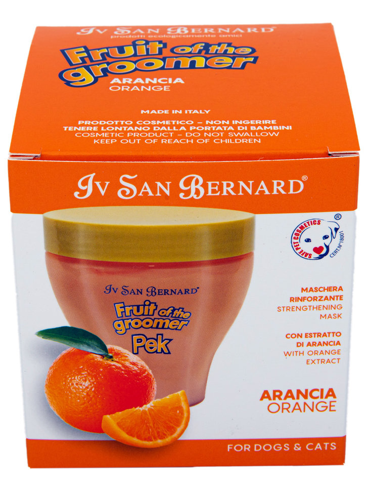 Iv San Bernard Fruit of the Grommer Orange Восстанавливающая маска для слабой выпадающей шерсти с силиконом 250 мл