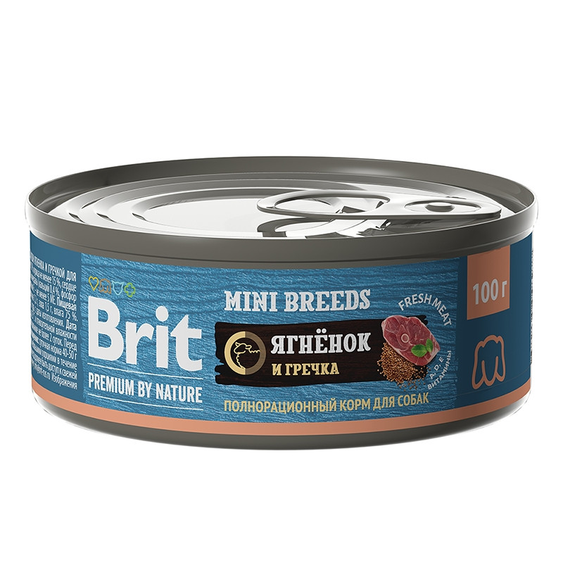 Brit Premium by Nature Кусочки с ягненком и гречкой для собак мелких пород 100 гр