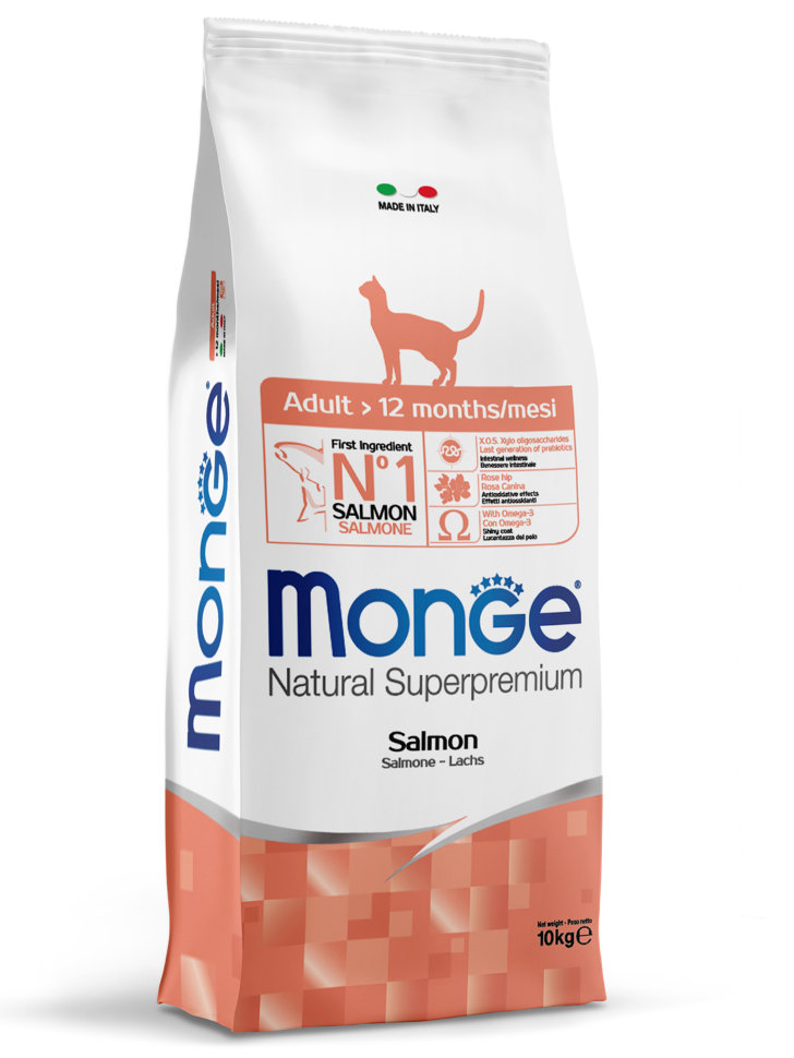 Monge Cat корм для взрослых кошек с лососем 