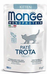 Monge Cat Monoprotein Pouch паучи для котят форель 85 гр