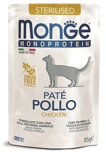 Monge Cat Monoprotein Pouch паучи для стерилизованных кошек курица 85 гр