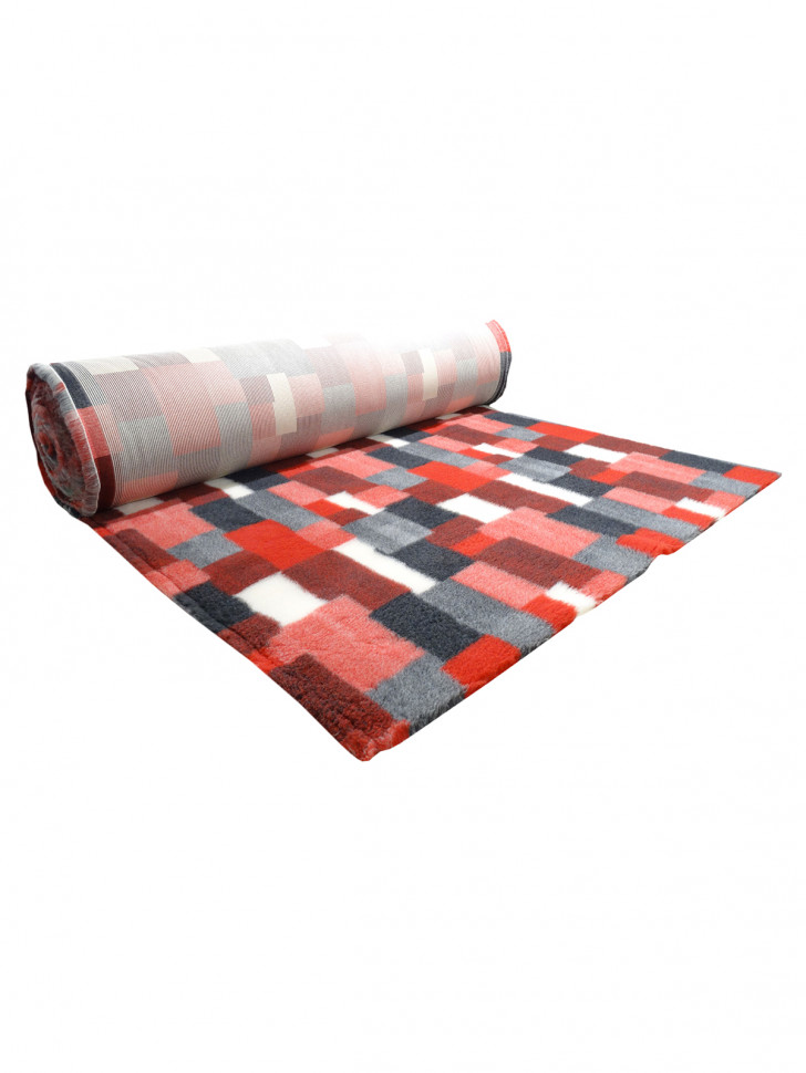 ProFleece коврик меховой В Клетку 1х1,6 м красный/угольный