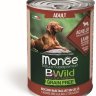 Monge Dog BWild GRAIN FREE беззерновые консервы из ягненка с тыквой и кабачками для взрослых собак всех пород 400г
