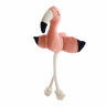 Игрушка Mr.Kranch для собак мелких и средних пород Фламинго с канатом и пищалкой 24х13,5х6см
