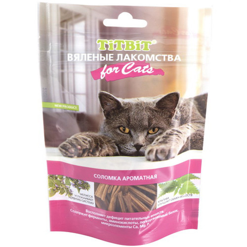TiTBiT Вяленые лакомства Соломка ароматная для кошек 40 г