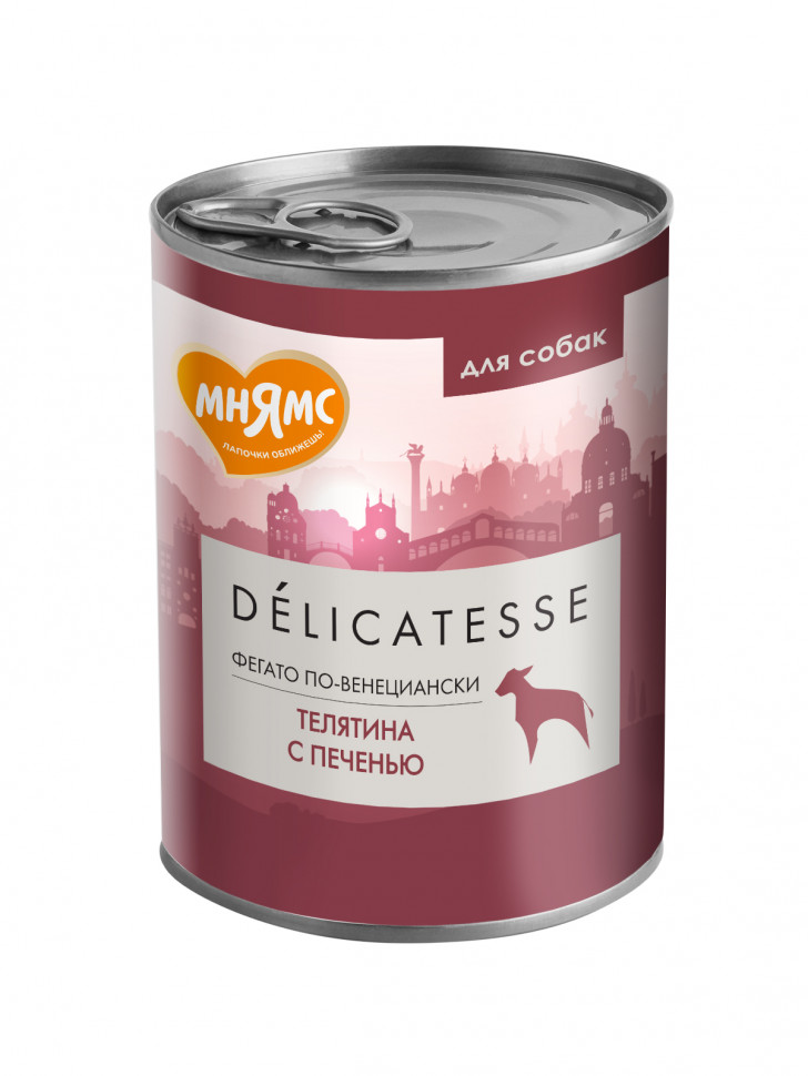 Мнямс консервы для собак всех пород "Фегато по-венециански" (телятина с печенью) 400 г