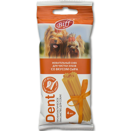 Titbit Dent Жевательный снек для чистки зубов со вкусом сыра для собак мелких пород