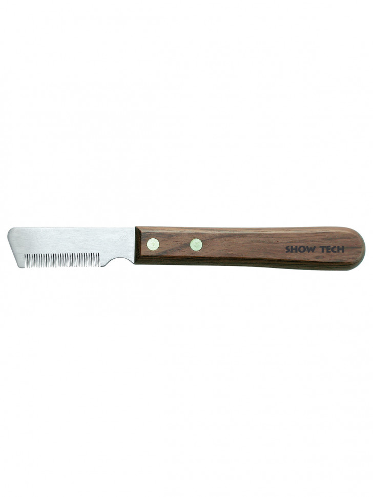 SHOW TECH тримминговочный нож 3300 с деревянной ручкой для мягкой шерсти