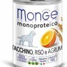 Monge Dog Monoprotein Fruits консервы для собак паштет из индейки с цитрусовыми 400г
