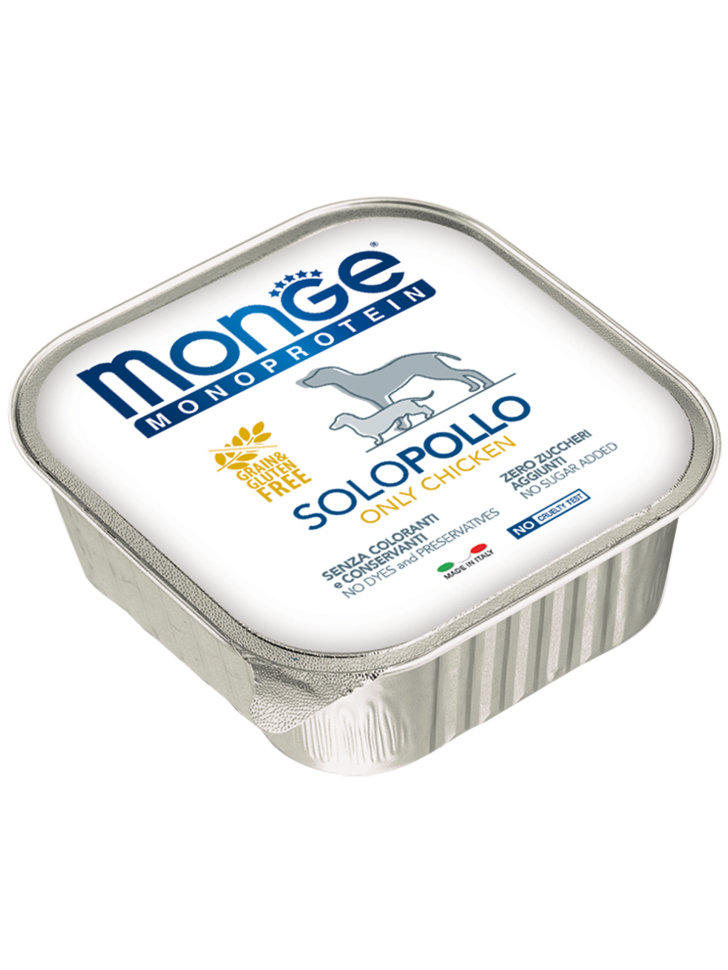 Monge Dog Monoprotein Solo консервы для собак паштет из курицы 150г