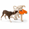 West Paw Zogoflex Rowdies игрушка плюшевая для собак Lincoln 28 см оранжевая