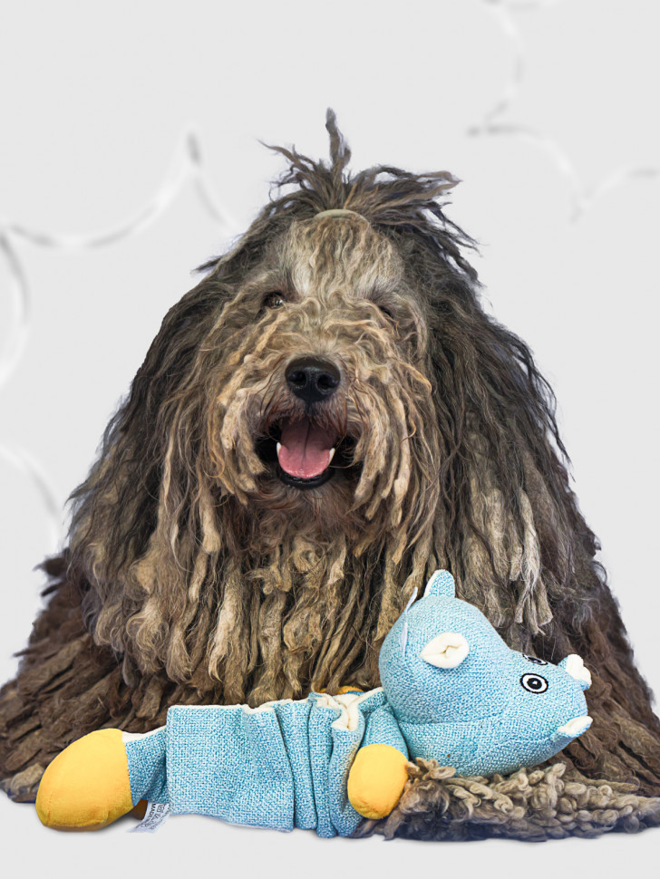 Игрушка Mr.Kranch для собак "Бегемотик" с карманами под лакомство 36 см