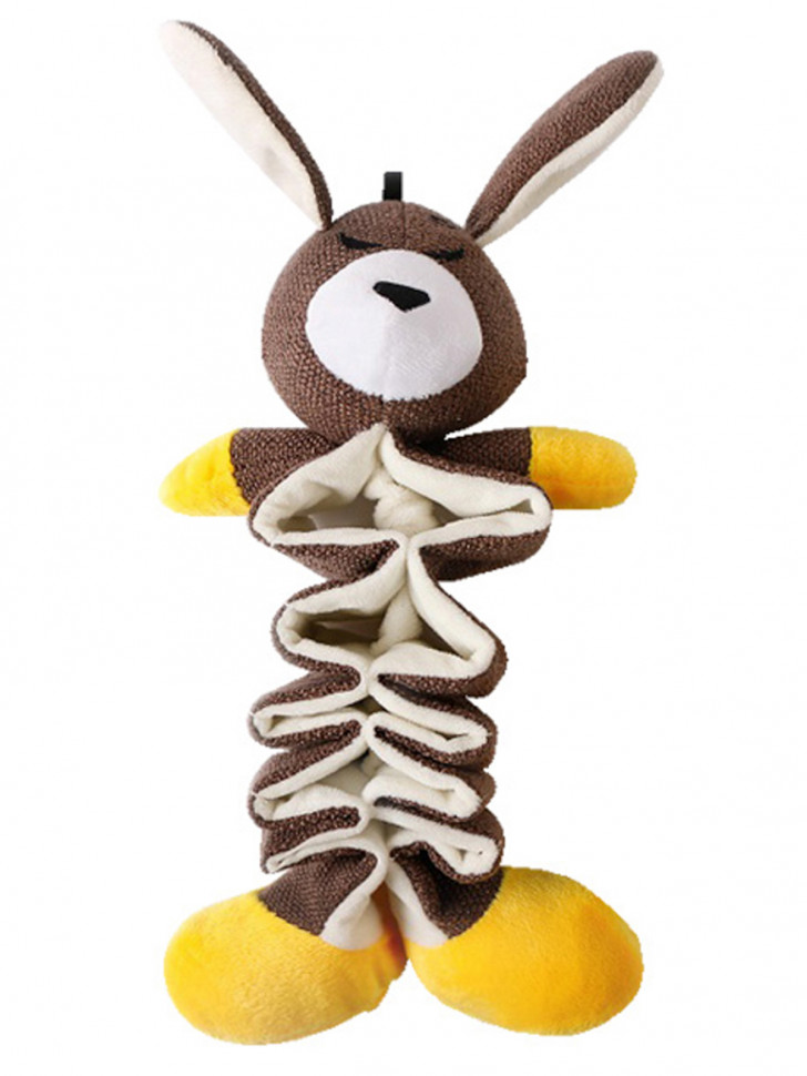 Игрушка Mr.Kranch для собак "Зайчик" с карманами под лакомство 36 см