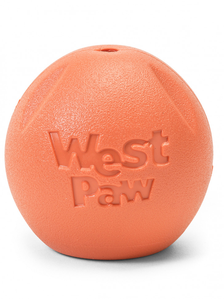 West Paw Zogoflex игрушка для собак мячик Rando 9 см оранжевый