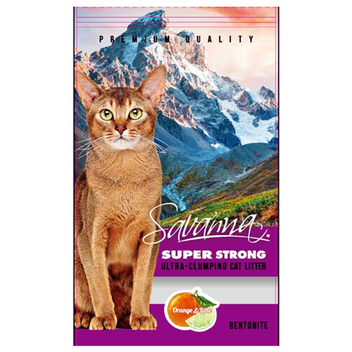 Savanna Super Strong Комкующийся наполнитель с ароматом апельсина и лайма для кошек