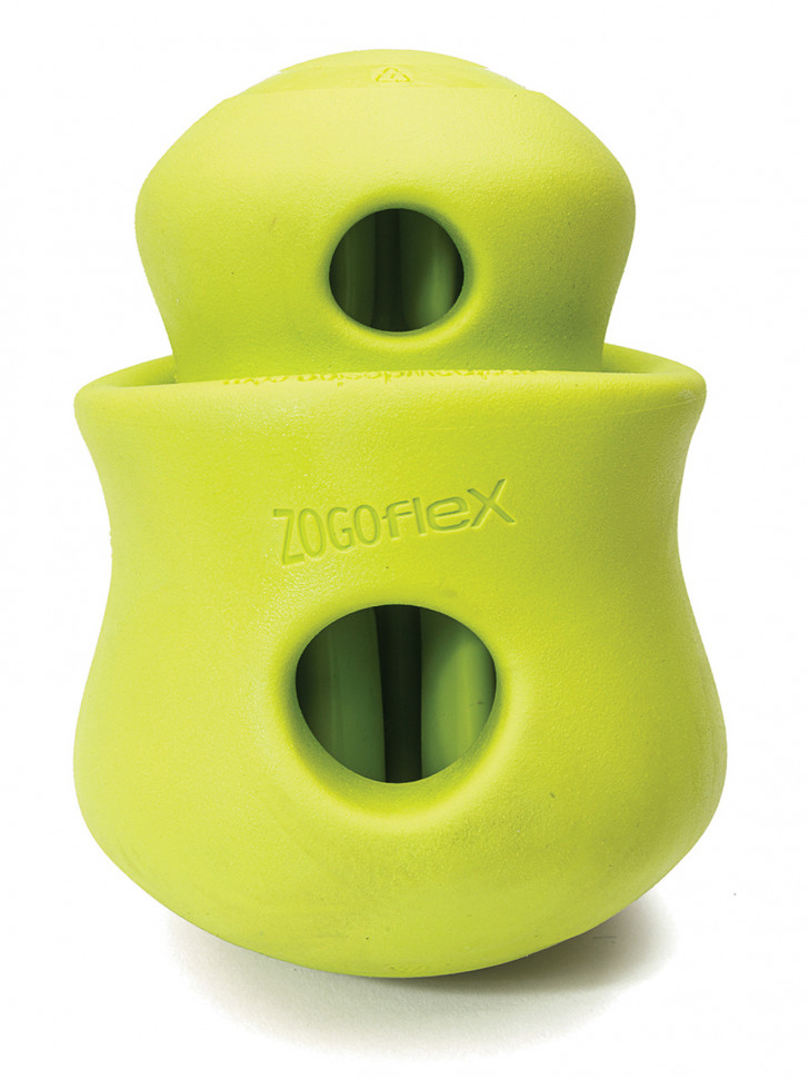 West Paw Zogoflex игрушка под лакомства для собак Toppl L 10 см зеленая