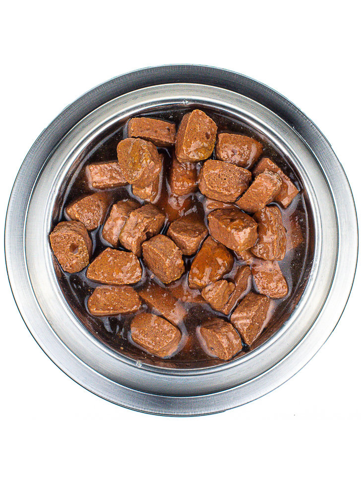 Мнямс консервы Кусочки в соусе с ягненком для собак всех пород «КРАСИВАЯ ШЕРСТЬ» 400 г
