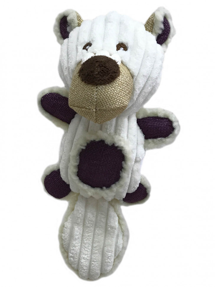 Petpark игрушка для собак Медведь с большим хвостом 25 см белый, размер S