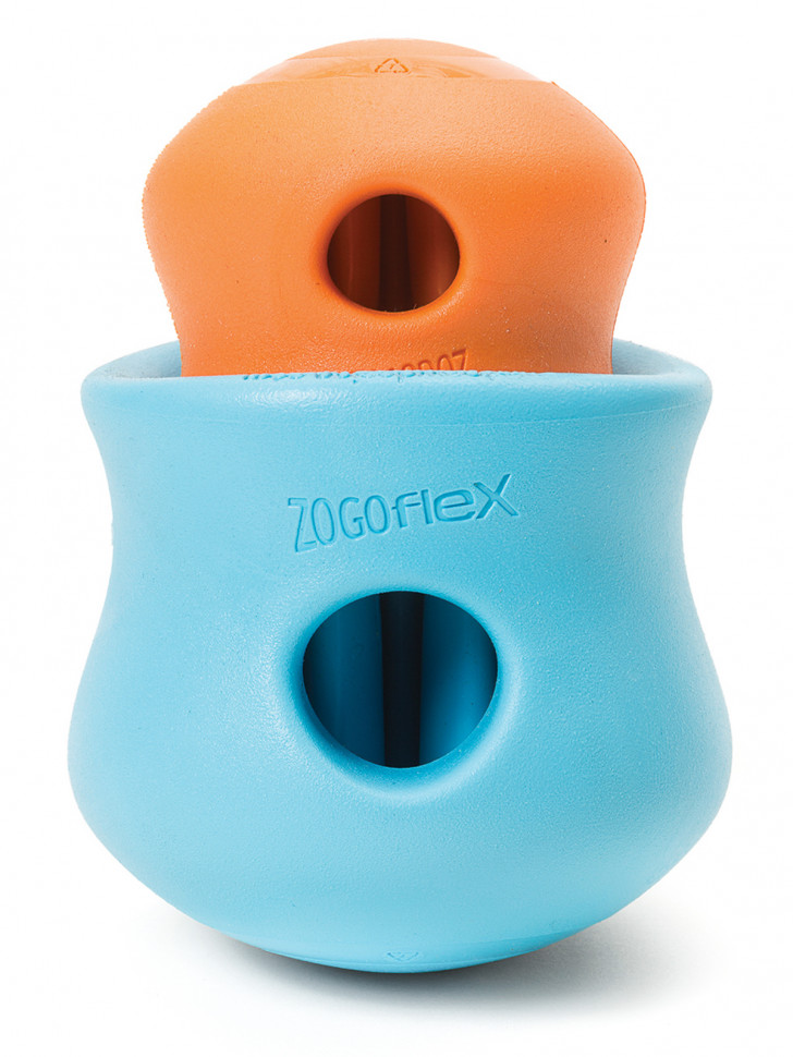 West Paw Zogoflex игрушка под лакомства для собак Toppl S 8 см оранжевая