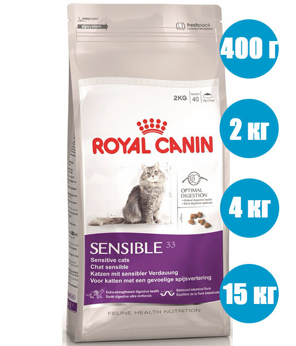 Royal Canin Sensible Корм для кошек с чувсвительным пищеварением