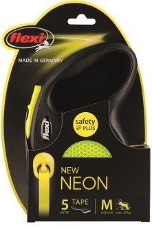 flexi рулетка New Neon M (до 25 кг) лента 5 м