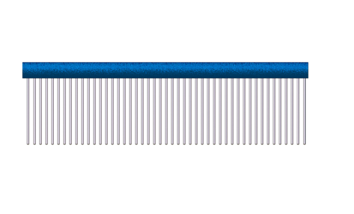 HOP Pet Steel Comb Расческа с двойными зубьями 19,1х4,2 см