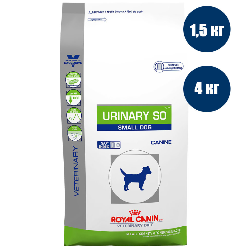 Royal Canin Urinary S/O Small Dog Для собак малых пород при мочекаменной болезни, струвиты, оксалаты