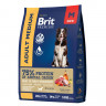 Brit Premium Dog Adult M Корм с индейкой и телятиной для собак средних пород 