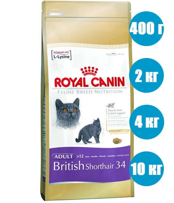 Royal Canin Adult British Shorthair Корм для кошек породы британская короткошерстная 