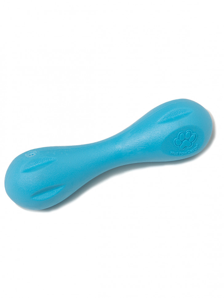 West Paw Zogoflex игрушка для собак гантеля Hurley XS 11,5 см голубая