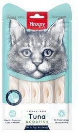 Лакомство Wanpy Cat «нежное пюре» из тунца и трески, для кошек, 70 гр.