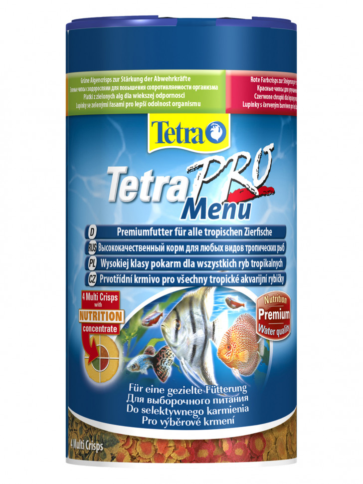 TetraPro Menu корм для всех видов рыб "4 вида" чипсов 250 мл