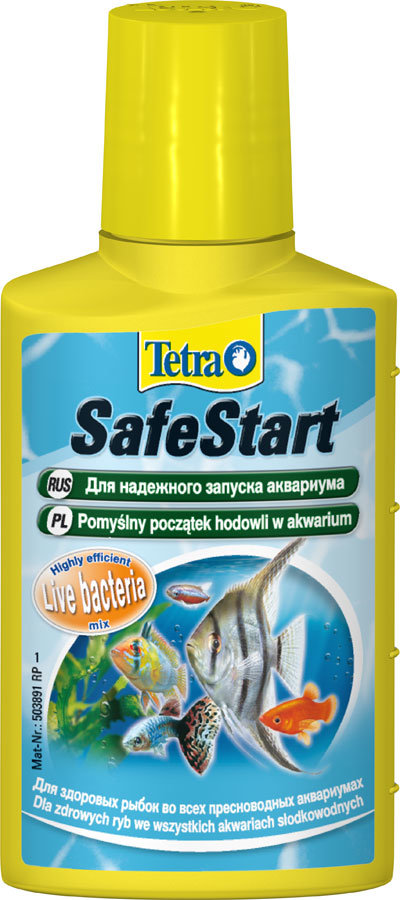 Tetra Safe Start бактериальная культура для запуска нового аквариума 100 мл